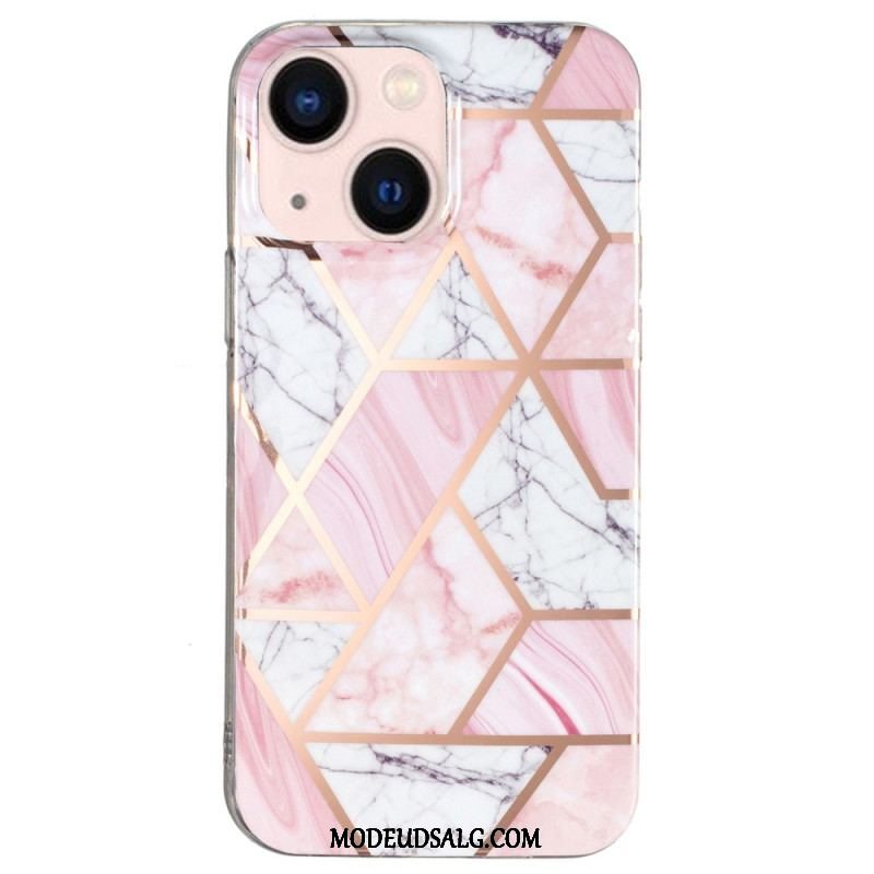 Cover iPhone 15 Plus Prangende Geometrisk Marmor