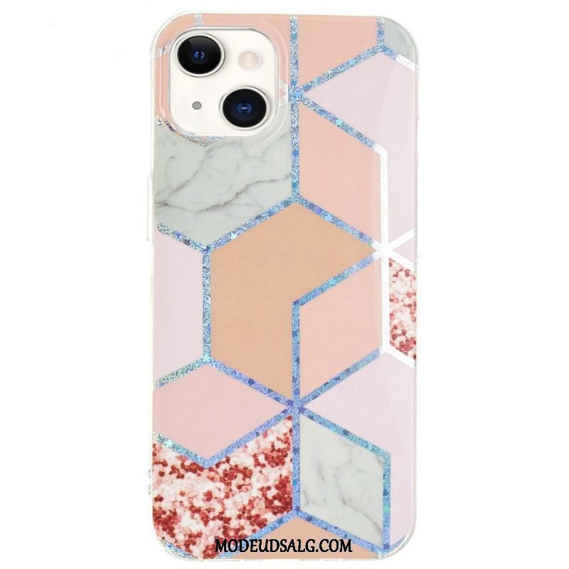 Cover iPhone 15 Plus Prangende Geometrisk Marmor