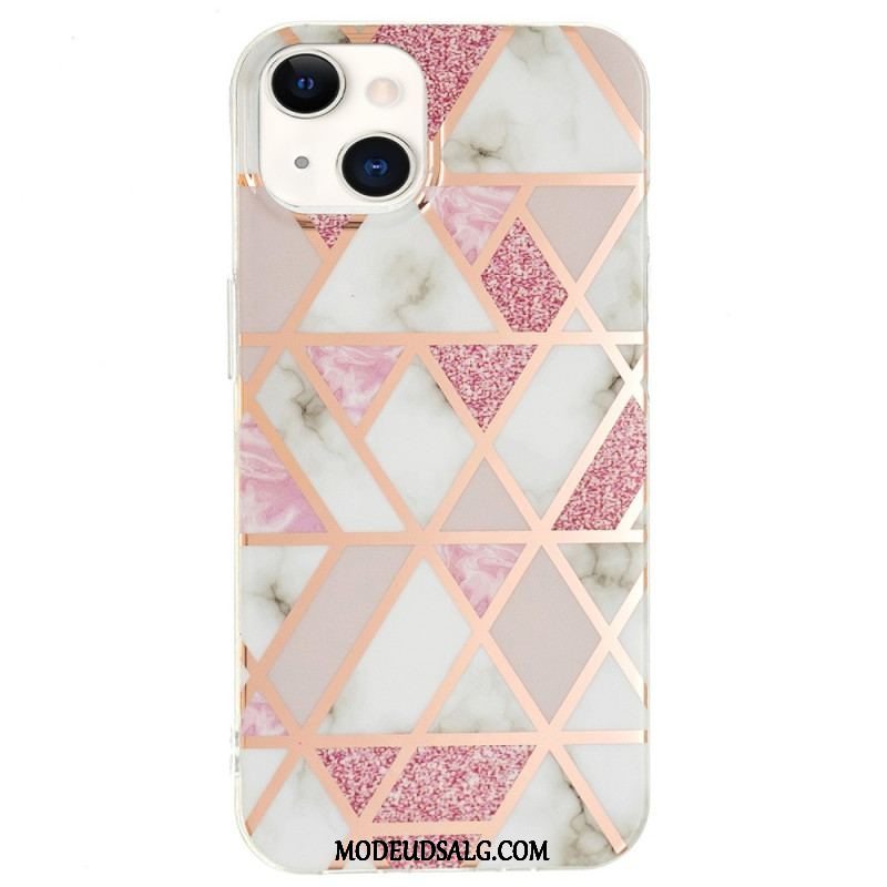 Cover iPhone 15 Plus Prangende Geometrisk Marmor