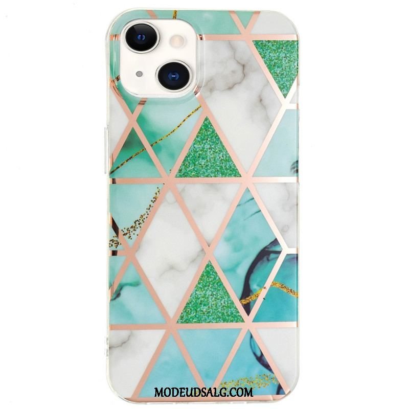 Cover iPhone 15 Plus Prangende Geometrisk Marmor