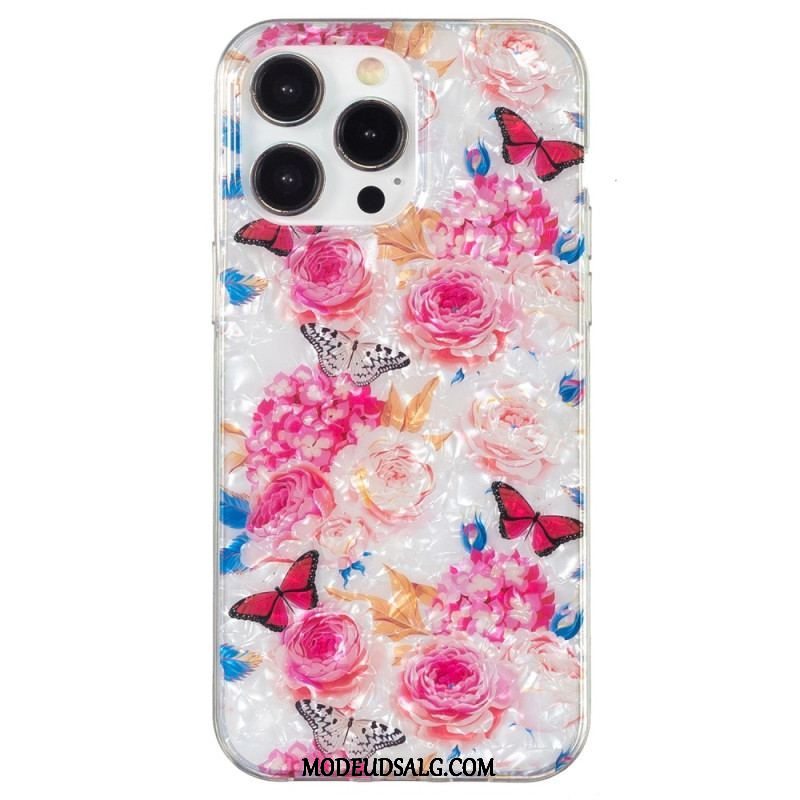 Cover iPhone 15 Pro Blomster