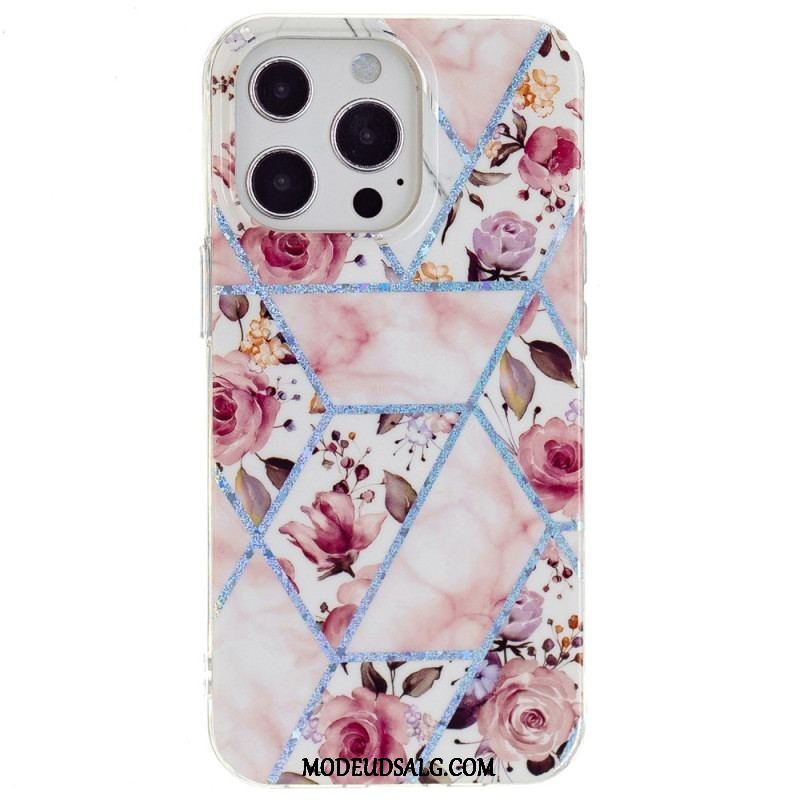 Cover iPhone 15 Pro Blomstermarmor