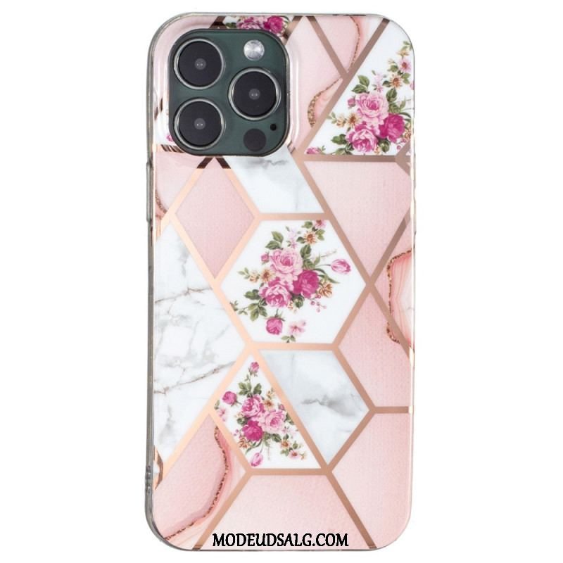 Cover iPhone 15 Pro Blomstermarmor