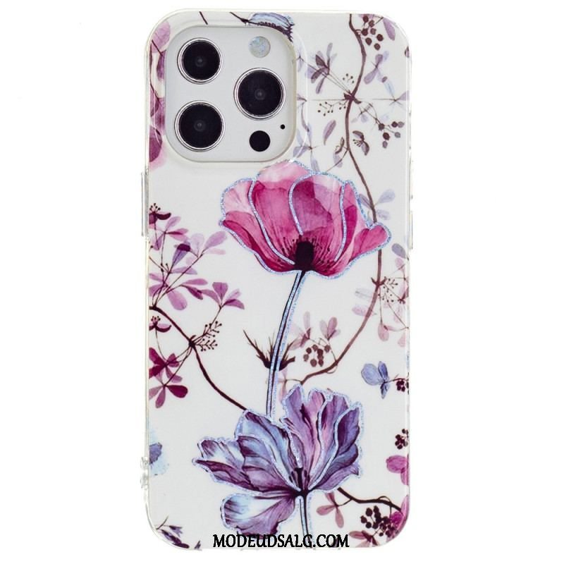 Cover iPhone 15 Pro Blomstermarmor