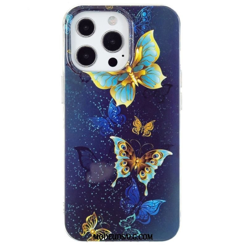 Cover iPhone 15 Pro Fluorescerende Sommerfugle