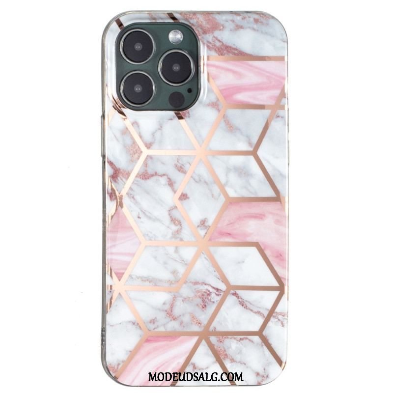 Cover iPhone 15 Pro Geometrisk Marmor