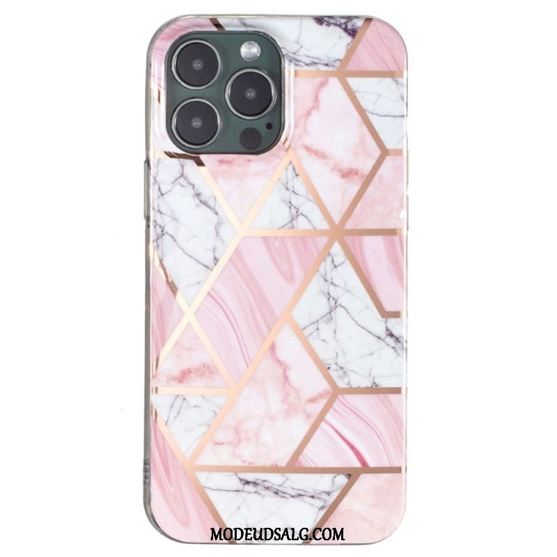 Cover iPhone 15 Pro Geometrisk Marmor