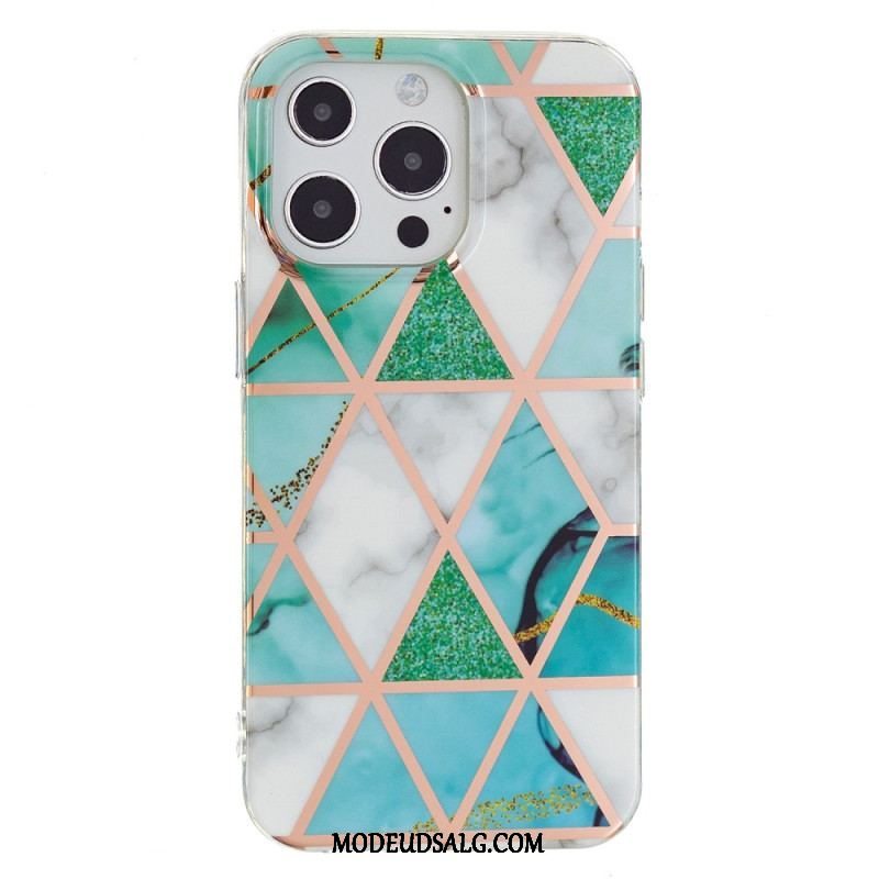 Cover iPhone 15 Pro Geometrisk Marmor