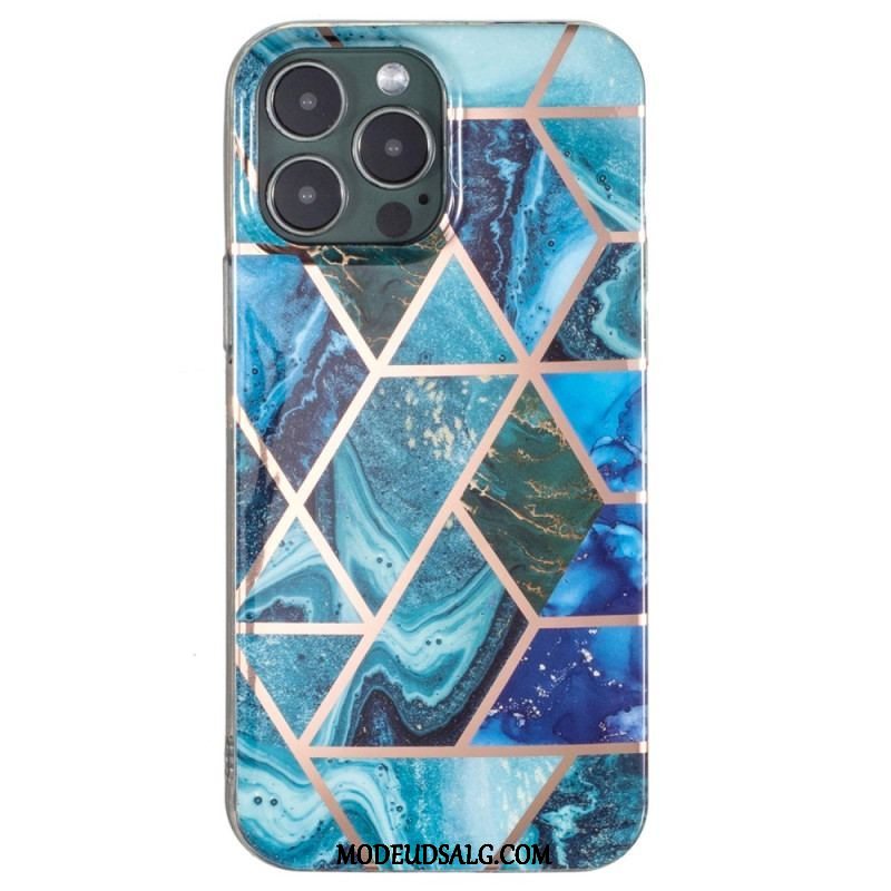 Cover iPhone 15 Pro Geometrisk Marmor