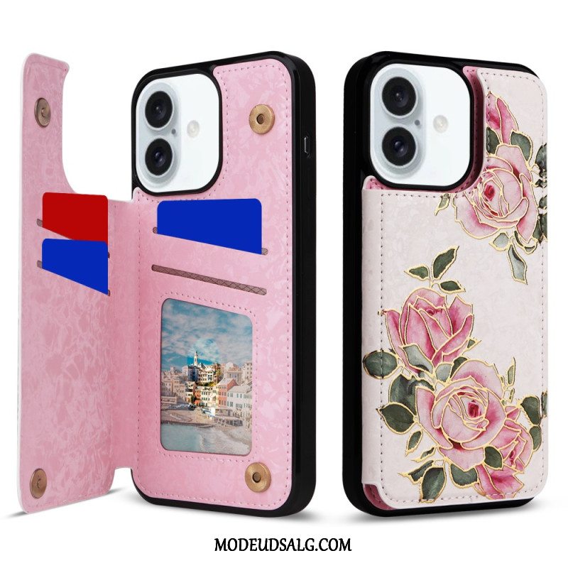 Cover iPhone 16 Plus Blomster Rfid-beskyttelse