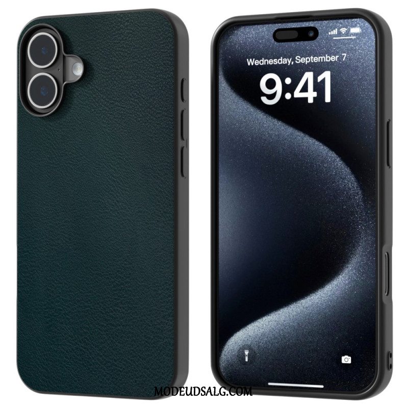 Cover iPhone 16 Plus Telefon Etui Anti-fall Imiteret Læder