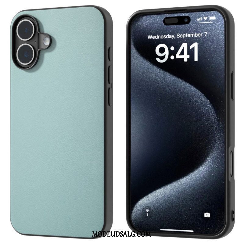 Cover iPhone 16 Plus Telefon Etui Anti-fall Imiteret Læder