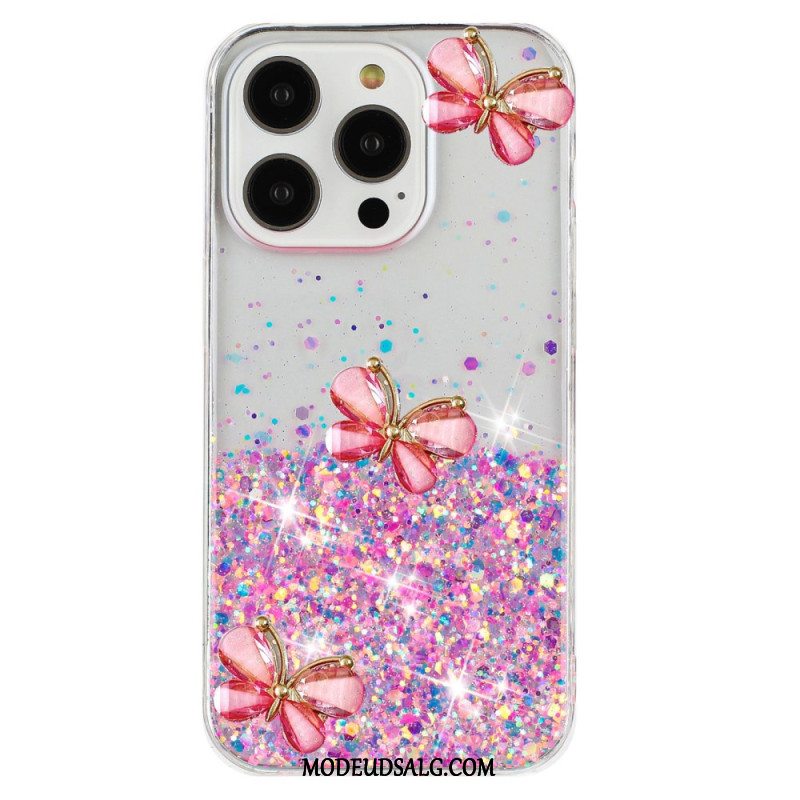 Cover iPhone 16 Pro Max 3d Sommerfugle Lyseffekt