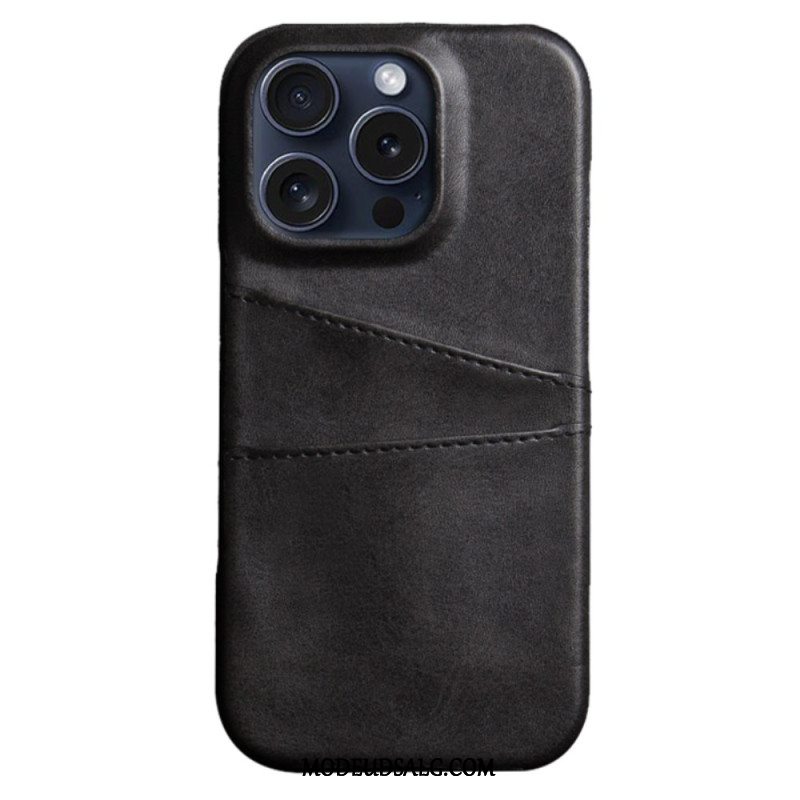 Cover iPhone 16 Pro Telefon Etui Dobbelt Kortholder