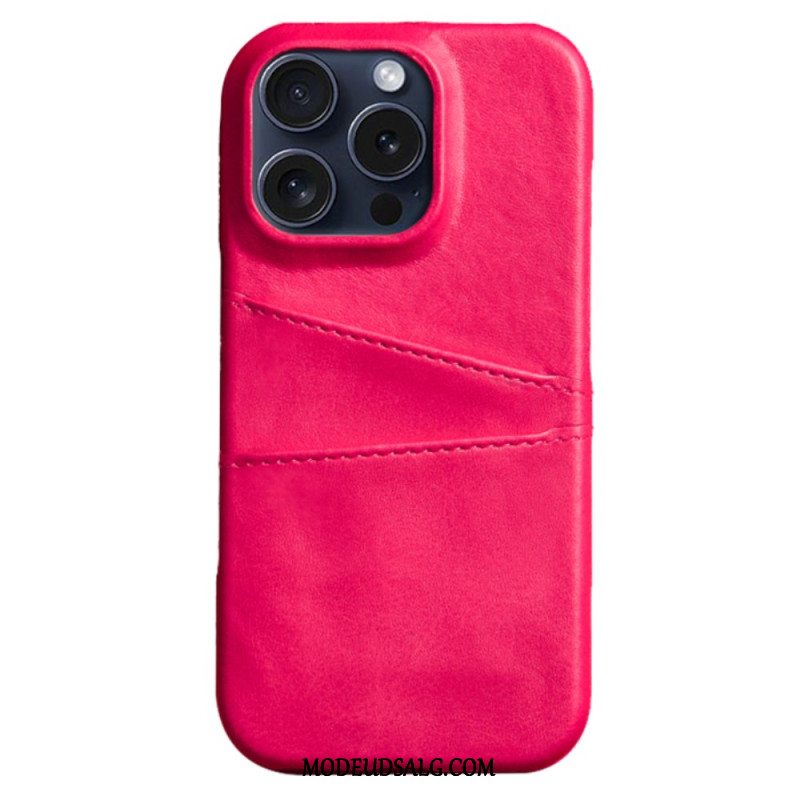 Cover iPhone 16 Pro Telefon Etui Dobbelt Kortholder