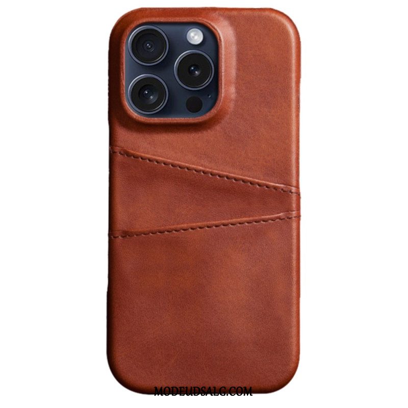 Cover iPhone 16 Pro Telefon Etui Dobbelt Kortholder