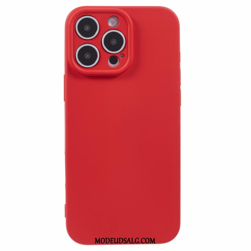 Cover iPhone 16 Pro Telefon Etui Silikone Med Fiberfor