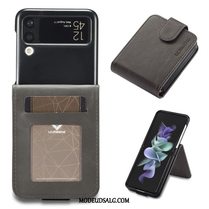 Etui Samsung Galaxy Z Flip 3 5G Flip Cover Kortholder Og Lås Lc.imeeke