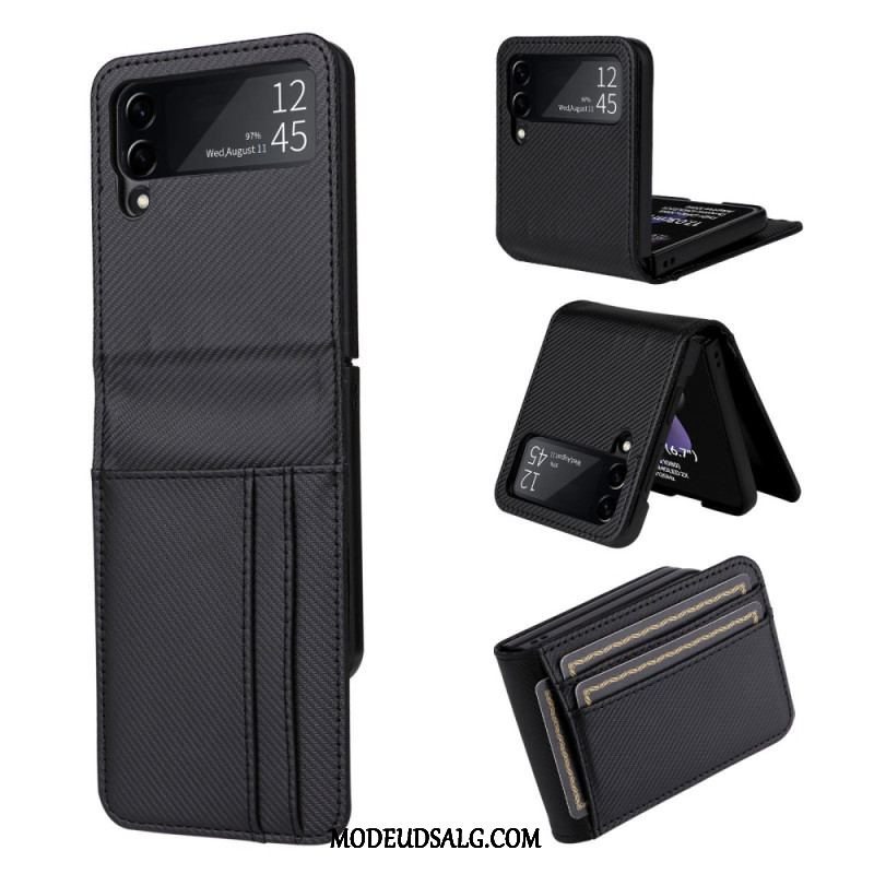 Etui Samsung Galaxy Z Flip 4 Flip Cover Retro Kortholder I Lædereffekt