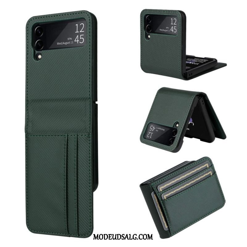 Etui Samsung Galaxy Z Flip 4 Flip Cover Retro Kortholder I Lædereffekt