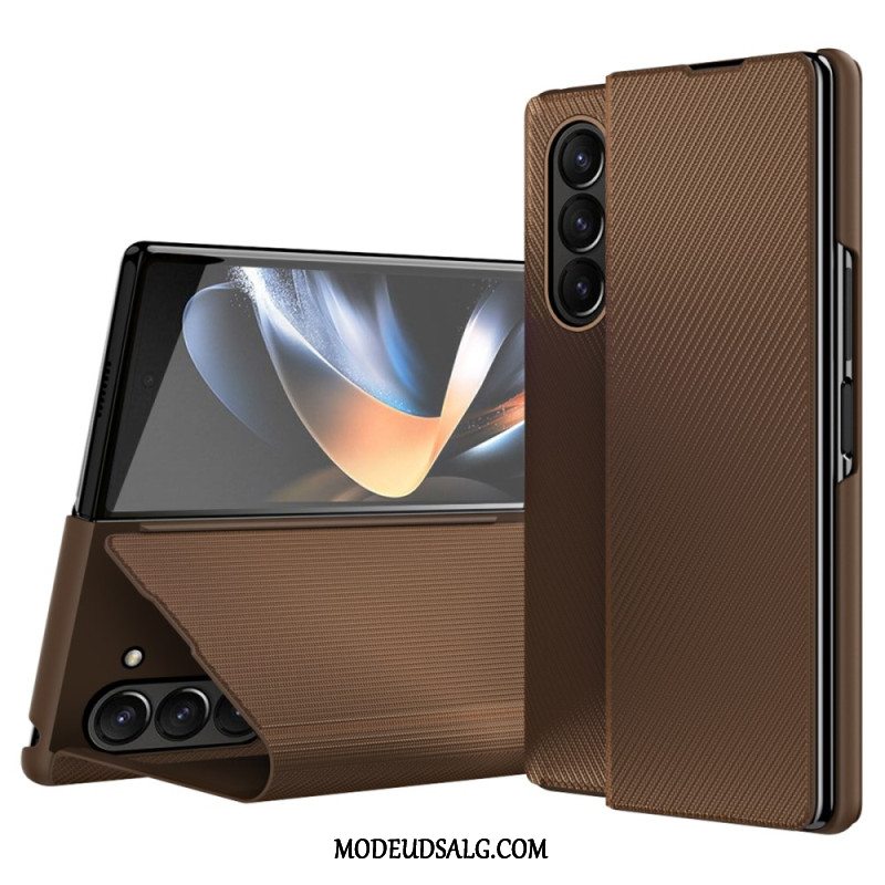 Etui Samsung Galaxy Z Fold 6 Lædereffektstøtte