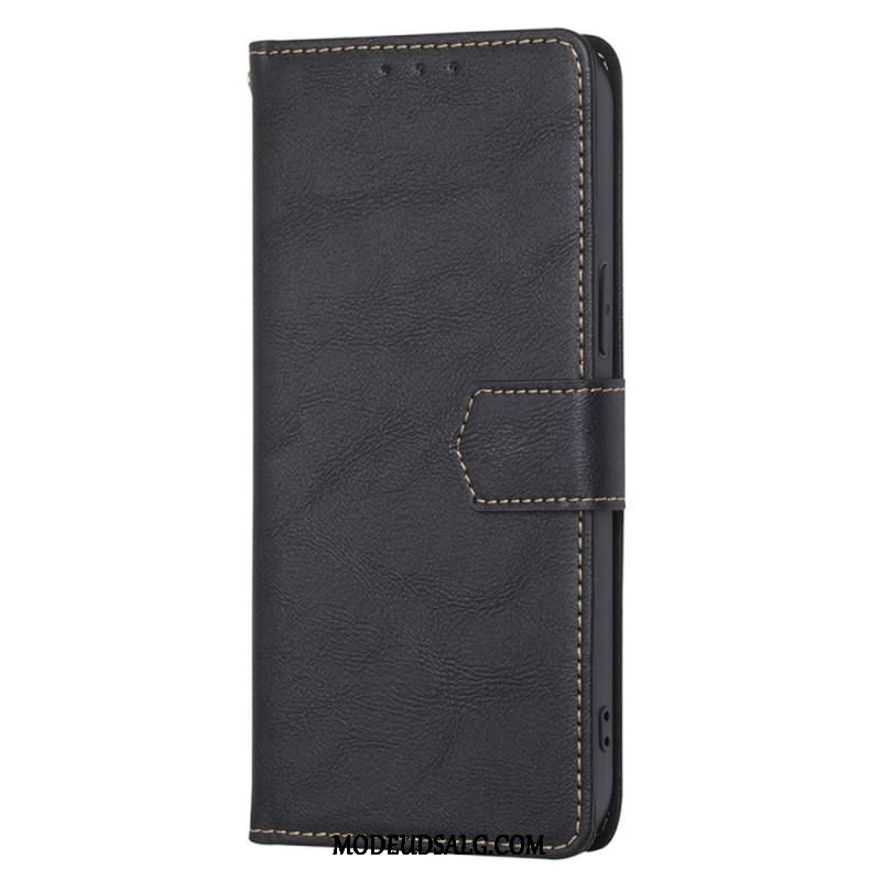 Flip Cover Huawei Mate 50 Pro Couture Lædereffekt