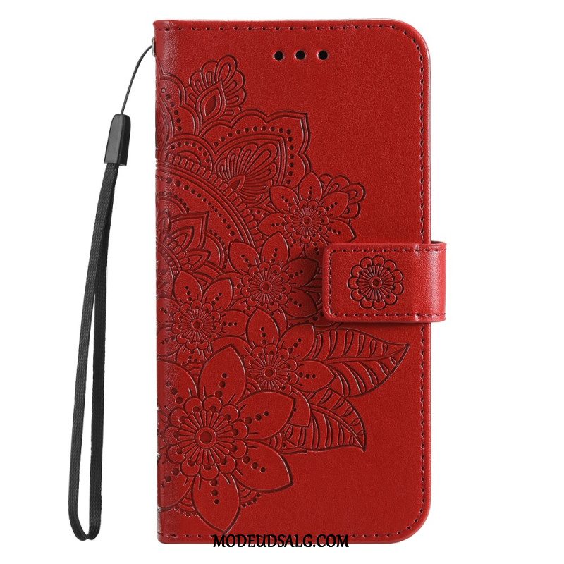 Flip Cover Huawei Nova 11 Pro Blomstertryksrem