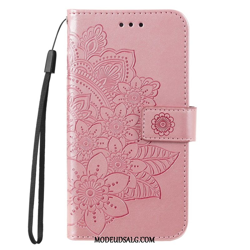 Flip Cover Huawei Nova 11 Pro Blomstertryksrem