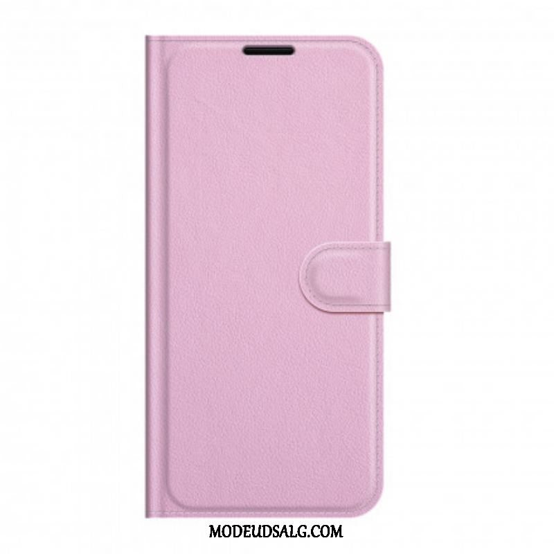 Flip Cover Huawei P50 Pro Klassisk Litchi Læder Stil