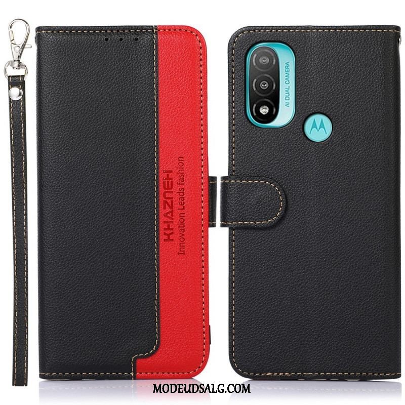 Flip Cover Moto E40 / E30 / E20 Lychee Style Rfid Khazneh