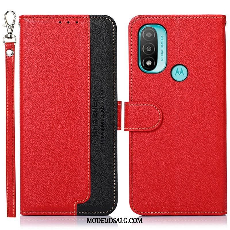 Flip Cover Moto E40 / E30 / E20 Lychee Style Rfid Khazneh