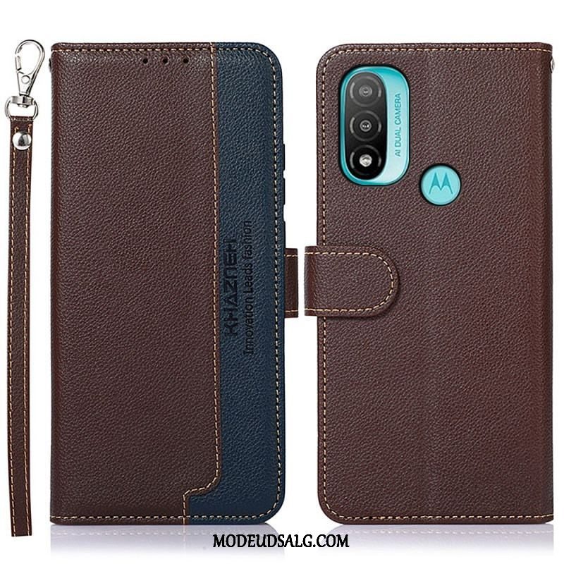 Flip Cover Moto E40 / E30 / E20 Lychee Style Rfid Khazneh