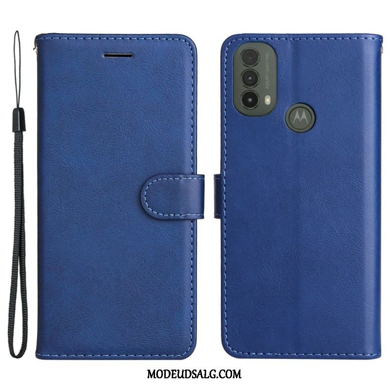 Flip Cover Moto E40 / E30 / E20 Med Snor Strappy Lædereffekt