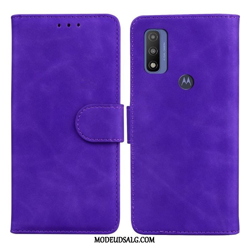 Flip Cover Moto E40 / E30 / E20 Monokrom Lædereffekt