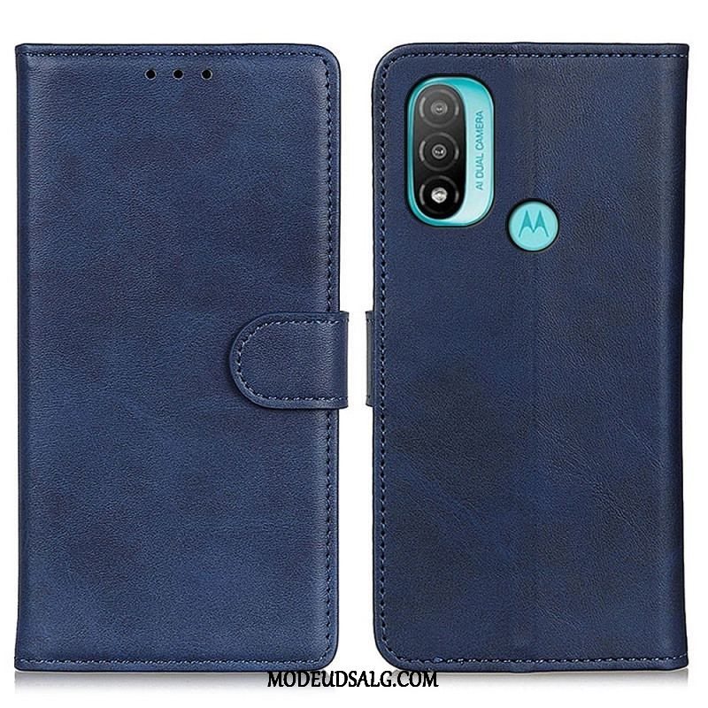 Flip Cover Moto E40 / E30 / E20 Retro Mat Lædereffekt