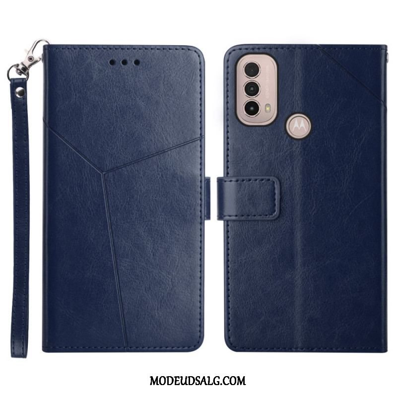 Flip Cover Moto E40 / E30 / E20 Stil Læder Geo Y Design