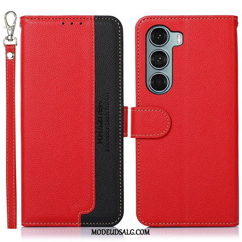 Flip Cover Moto G200 5G Lychee Style Rfid Khazneh