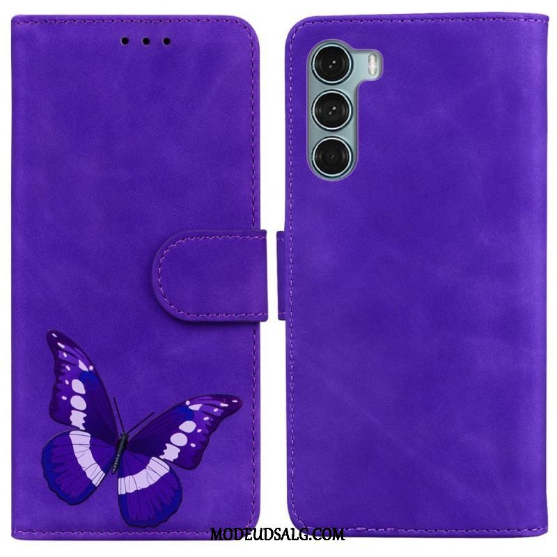 Flip Cover Moto G200 5G Skin-touch Butterfly