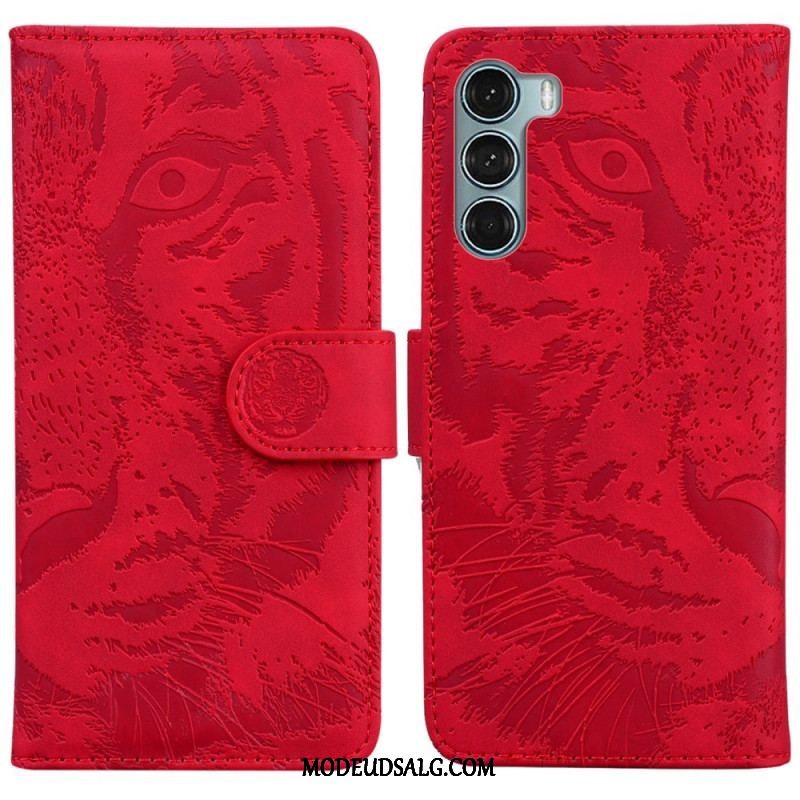 Flip Cover Moto G200 5G Tiger Ansigtsprint