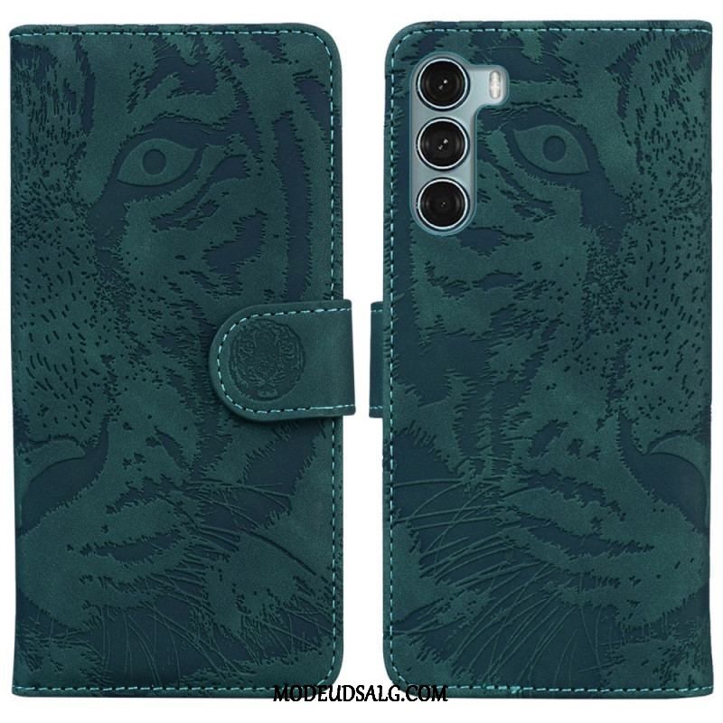 Flip Cover Moto G200 5G Tiger Ansigtsprint