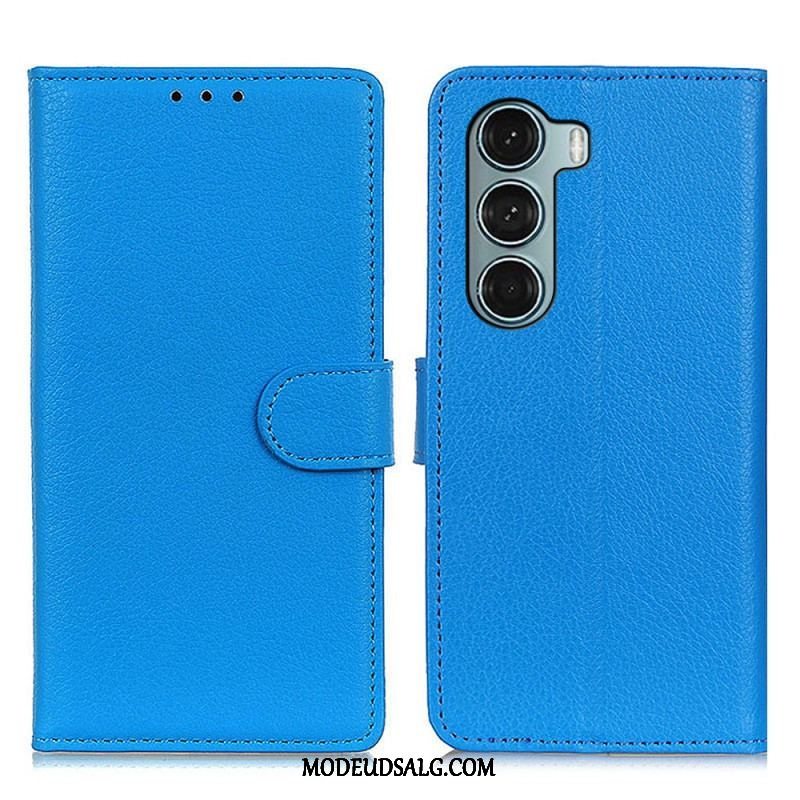 Flip Cover Moto G200 5G Traditionelt Litchi