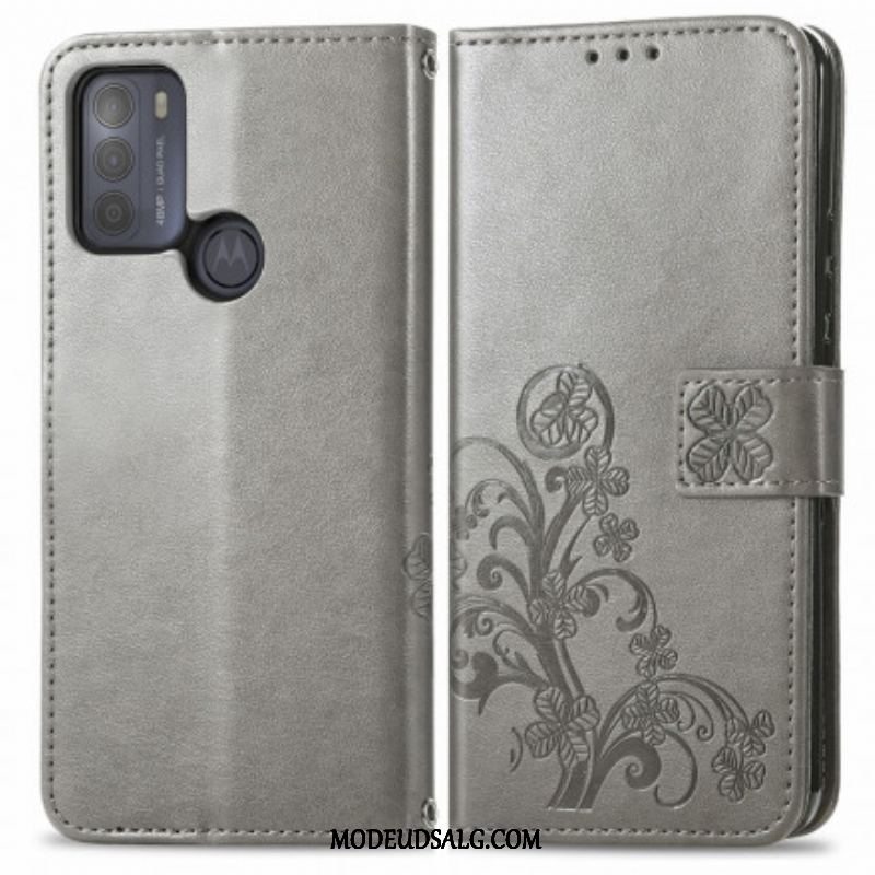 Flip Cover Moto G50 Asiatiske Blomster