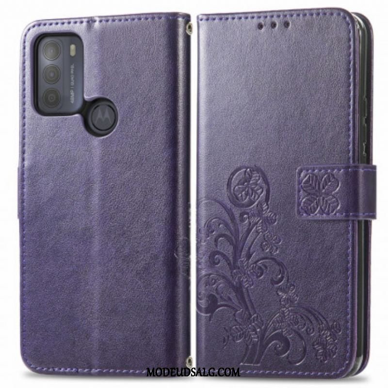 Flip Cover Moto G50 Asiatiske Blomster