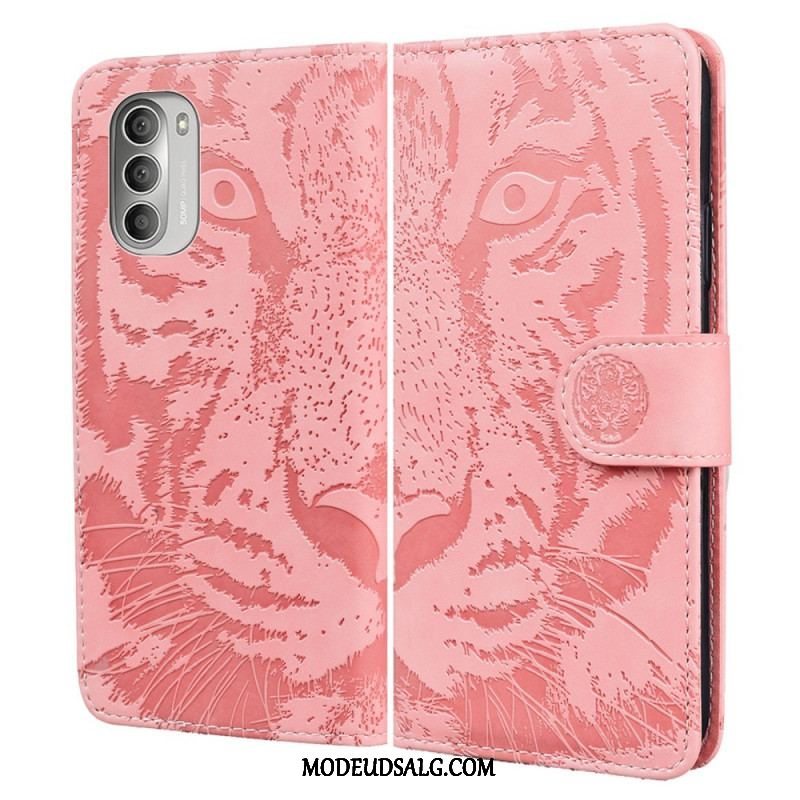 Flip Cover Moto G51 5G Tiger Ansigtsprint