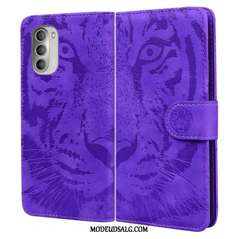 Flip Cover Moto G51 5G Tiger Ansigtsprint