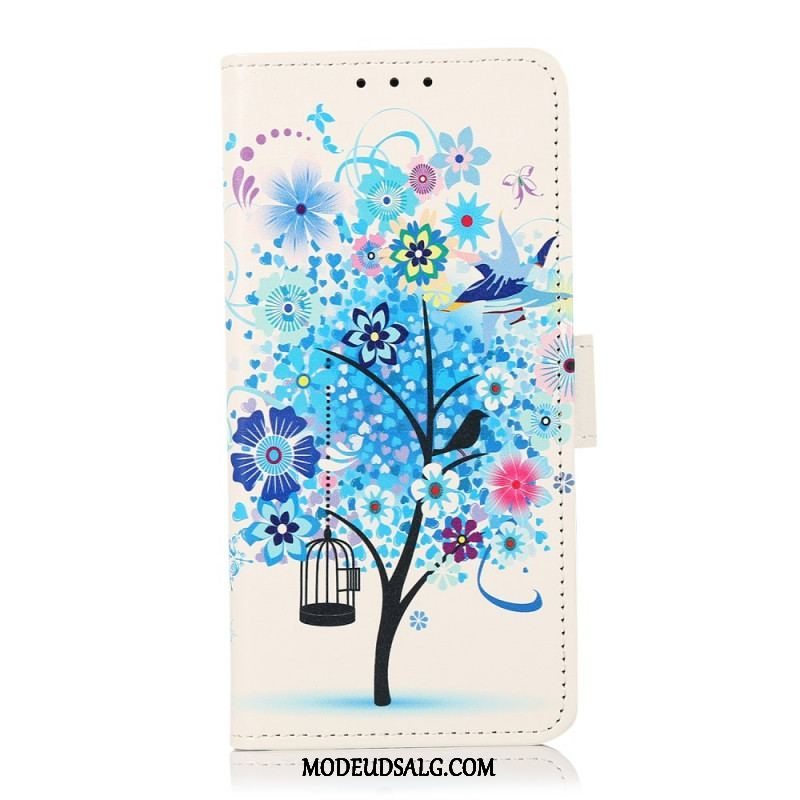 Flip Cover Moto G71 5G Blomstrende Træ