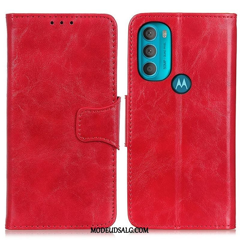 Flip Cover Moto G71 5G Læder Cover Dobbeltsidet Magnetisk Klap