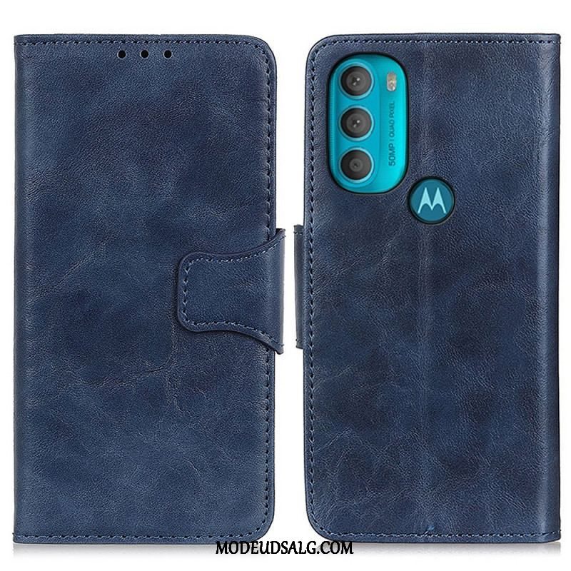 Flip Cover Moto G71 5G Læder Cover Dobbeltsidet Magnetisk Klap