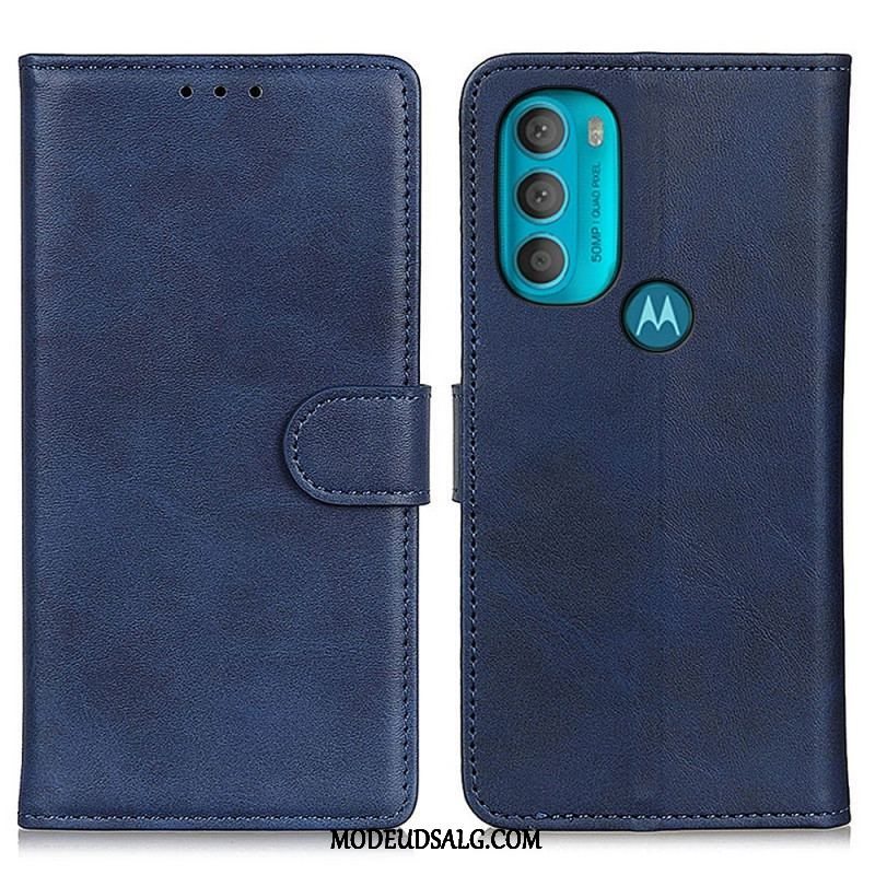 Flip Cover Moto G71 5G Retro Mat Lædereffekt