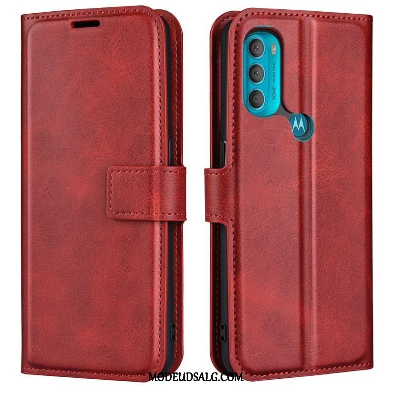 Flip Cover Moto G71 5G Slank Ekstrem Lædereffekt